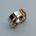 Rozé-fehár arany karika gyűrű